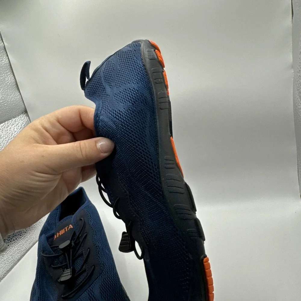 Hiitave Men 5 Wide Toes Barefoot Water Creek Shoes Navy Size 8 #823